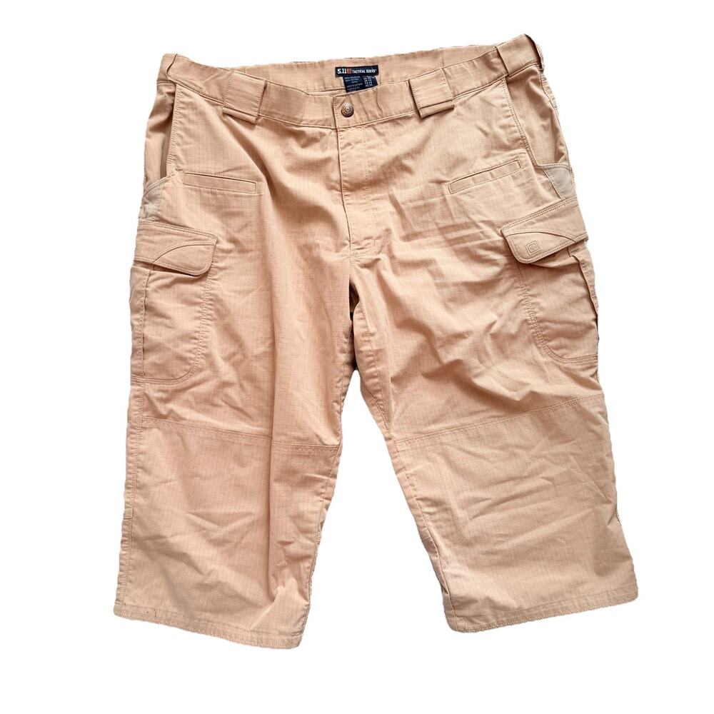 5.11 Tactical Series Mens Khacki Bermuda Shorts Long 40 Inseam 18